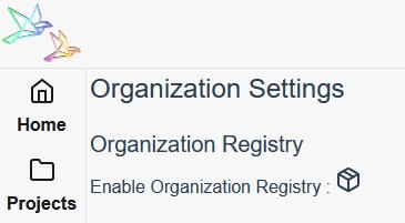 Enable Organization Registry for Docker Images and Helm Charts