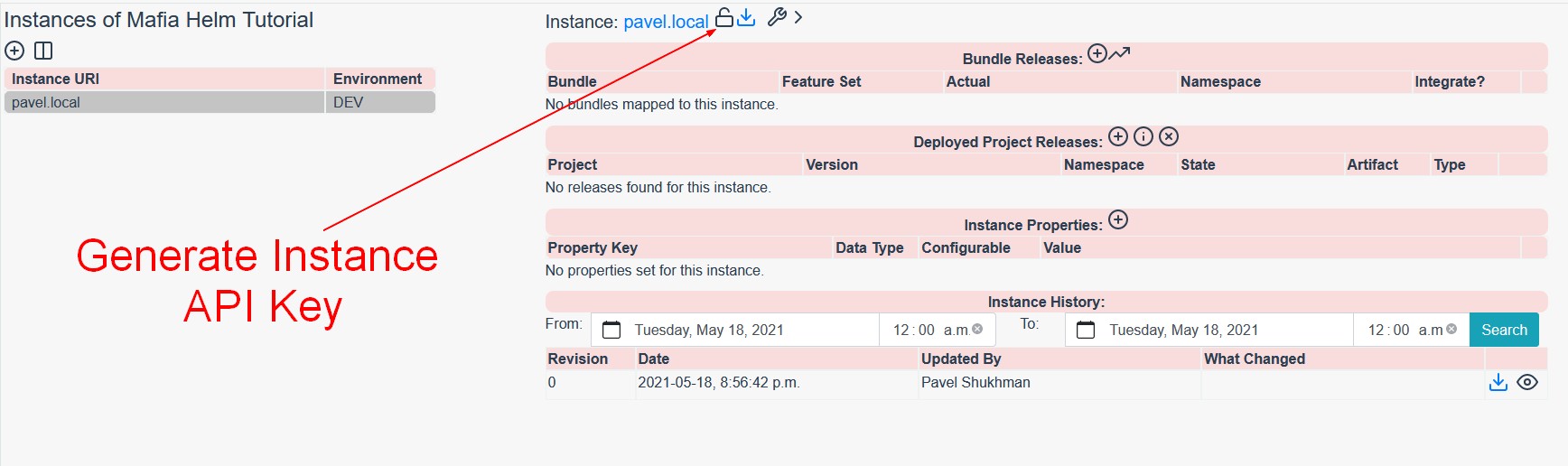 Generate Instance API Key